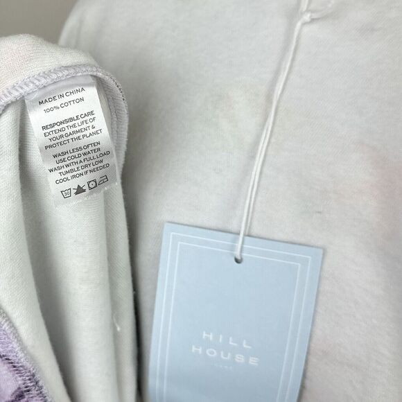 Hill House Allie Zip Up Hoodie Sweatshirt Sea Creatures Terry Purple Small NWT - Picture 9 of 10